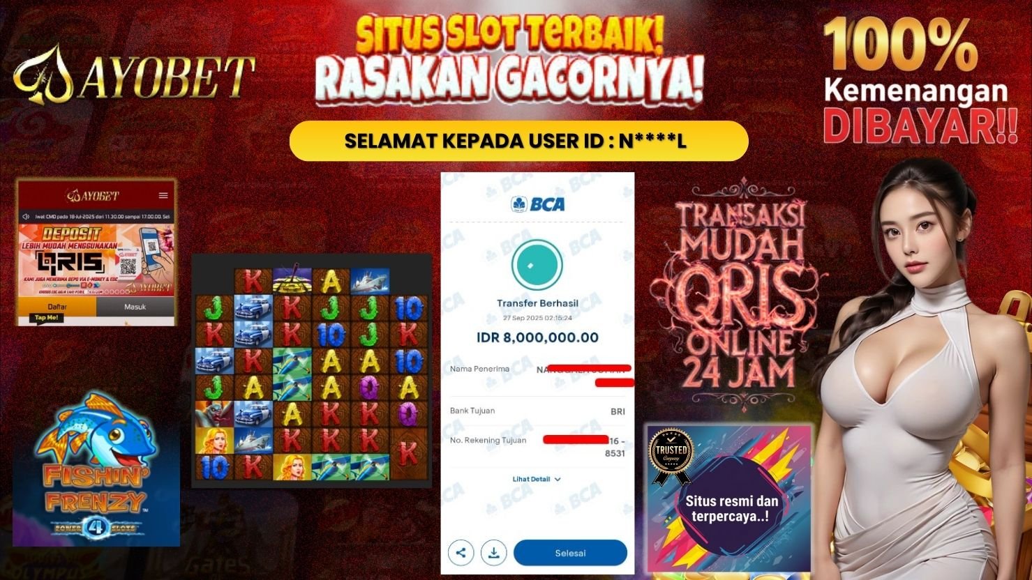 AYOBET JACKPOT SLOT FISHIN' FRENZY POWER 4 SLOTS
